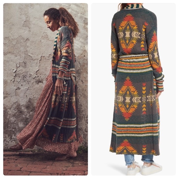 Faherty Paloma Duster Cardigan Sweater Valley Multi
Aztec Size Small - Picture 14 of 14